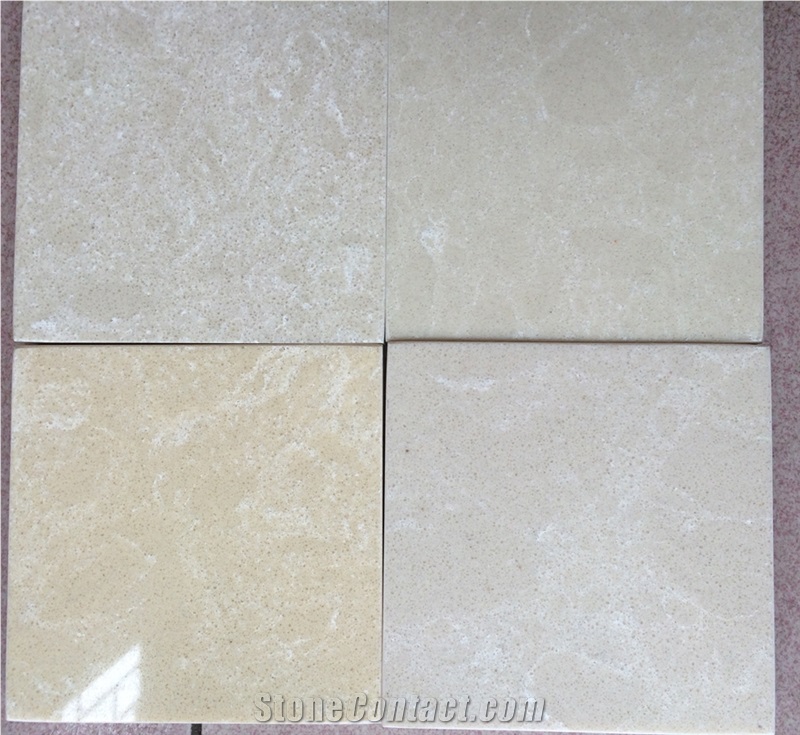 Beige Compound Stone / Artificial Marble Tile & Slab/ Artificial Stone