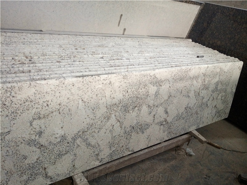 Galaxy White Granite Slabs, White Galaxy Flooring Tiles, India White Granite