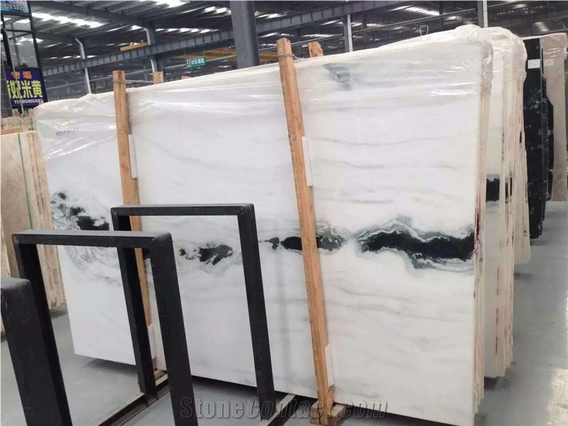 Panda White Marble Slabs China Multicolor Marble Slab Tiles for Wall and Floor
