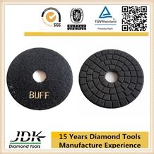80mm Black Buff Diamond Flexible Polishing Pad For Stone