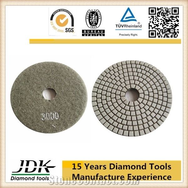 80mm Grit 3000 Diamond Flexible Polishing Pad For Stone