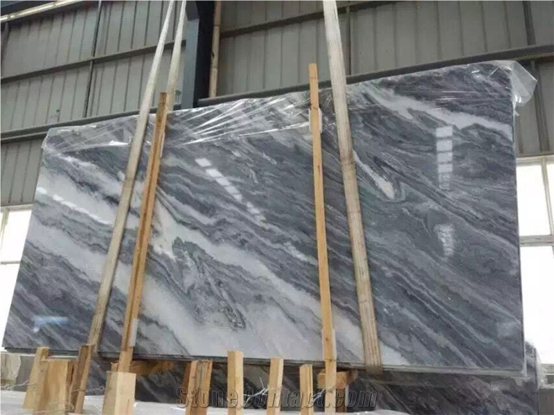Chinese Nuvolato Grigio Marble Tiles and Slabs