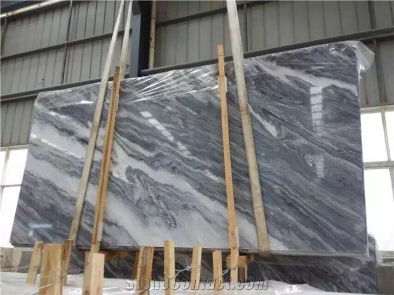 Chinese Nuvolato Grigio Marble Tiles and Slabs