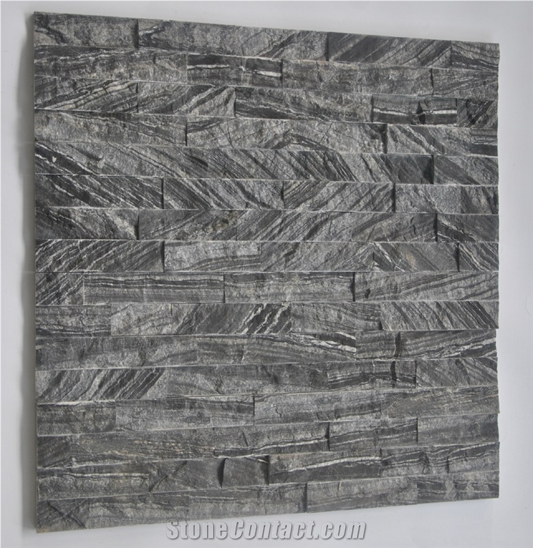 Silver Wave Marble Cultured Stone for Wall Cladding