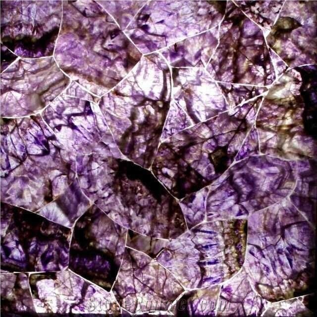 Amethyst Slab, Purple Semi Precious Stone Slab