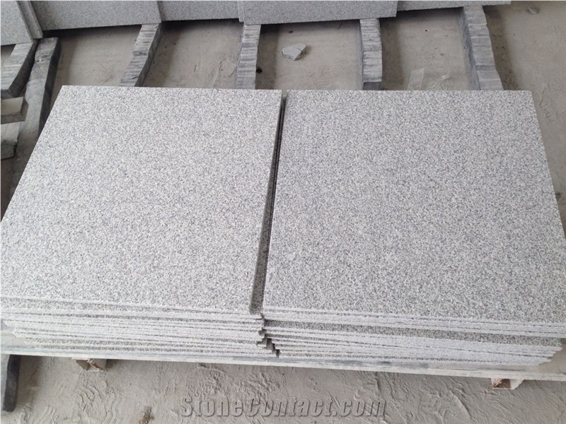 G603 / Silver Grey Flamed Granite Tile,Silvery Grey Hubei G603 Padang Crystal Granite,Sesame White Granite,Crystal Grey Granite,Light Grey Granite Tiles