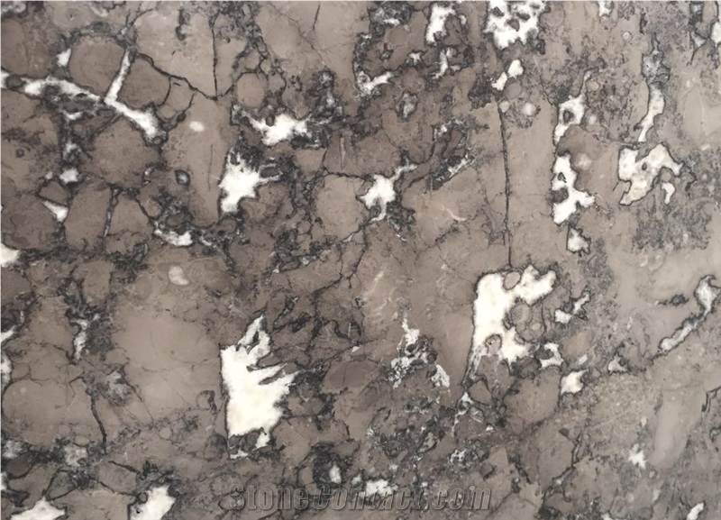 China Cloudy Grey Marble Polished Tile & Slab