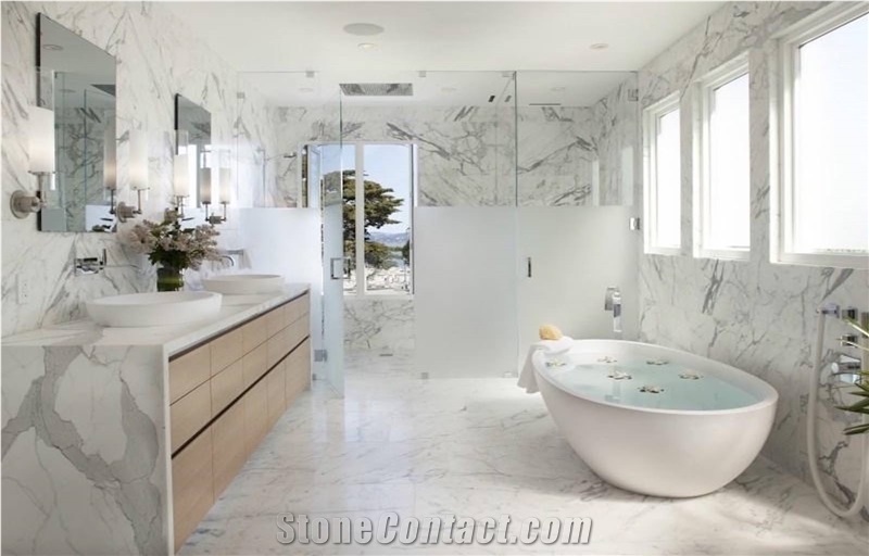 Calacatta Marble Bathroom Design