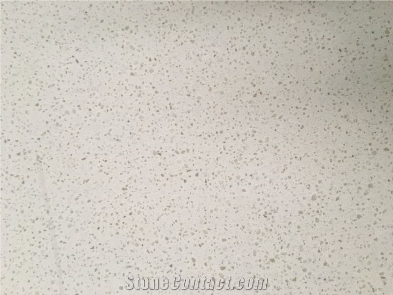 Crystal White Quartz Stone Slabs & Tiles, Engineered Stone