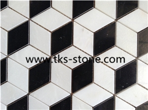 2" Hexagon Carrara Extra Polished Mosaic, Mugla White Marble Mosaic, Italy Carrara White Mosaic with Different Shapes, Bianco Carrara White Marble Wall & Floor Mosaics, Factory Offered Carrara White