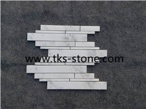 China White Marble Mosaic Tiles and Pattern for Wall & Floor Covering, Polished Mosaic Pattern and Tiles