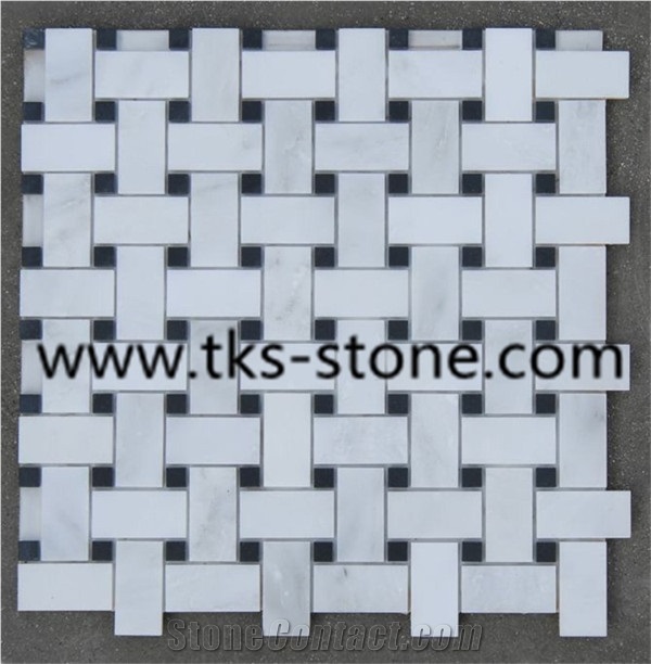 Dynasty White Marble Mosaic Tiles,Eastern White Marble Hexagon Mosaic Tiles,Polished Mosaic Pattern and Tiles,China White Marble Mosaic for Home Decoration