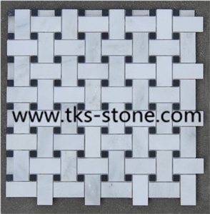 Dynasty White Marble Mosaic Tiles,Eastern White Marble Hexagon Mosaic Tiles,Polished Mosaic Pattern and Tiles,China White Marble Mosaic for Home Decoration