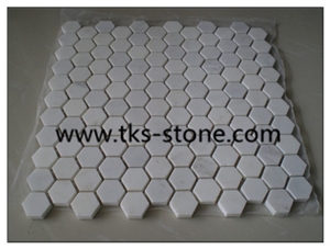 Eastern White Hexagon Mosaic with Factory Price and Good Quality,Polished Mosaic Pattern and Tiles,Mosaic for Home Decoration