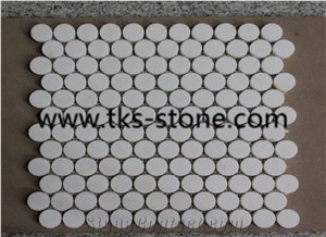 Eastern White Marble Mosaic Tile,Oriental White Marble Mosaic,Dynasty White Marble Mosaic ,Polished Mosaic Pattern and Tiles,China White Marble Mosaic Tiles and Pattern for Wall & Floor Covering