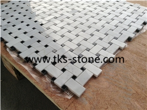 Factory Offered Carrara White Marble Mosaic, Dynasty Oriental White Marble Tiles, Bianco Carrara White Marble Mosaic Tiles for Interior Decoration,Polished Mosaic Pattern