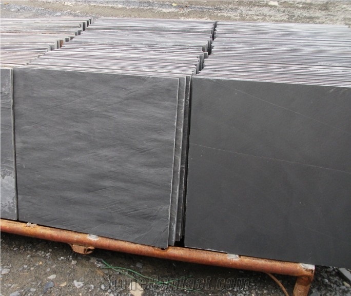 Cheap Black Natural Slate Roofing Covering China Black Slate Tile & Slab