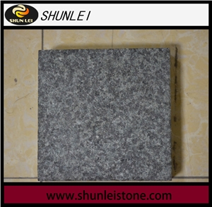 Flamed and Brushed Shanxi Black Granite, Flamed Black Granite Tile