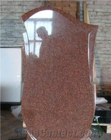 Gaoliang Red Granite Polished Tombstone Monument