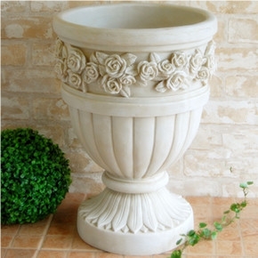 Outdoor Stone Flower Pot China White Marble Pots