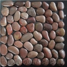 Pebbles on Mesh Pebble Mosaic for Wall and Floor