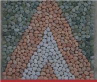 Pebbles on Mesh Pebble Mosaic for Wall and Floor