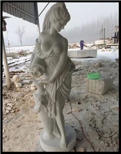 Stone Chinese White Marble Human Sculpture