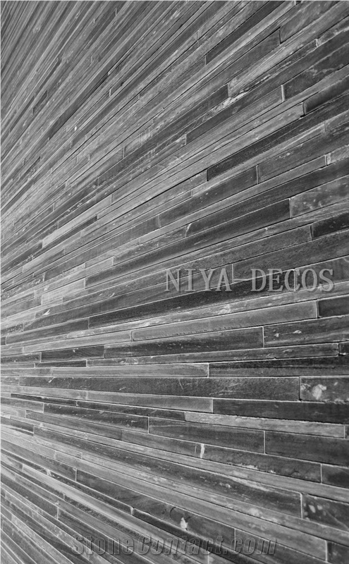 Best Price - Black Marble Cultured Stone Stacked Stone / Ledge Stone for Wall Cladding/ Wall Panel Feature Stone