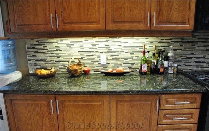 Brazil Verde Butterfly Green Granite Kitchen Countertops /Kitchentops/Kitchen Worktops /Customized Kitchen Tops