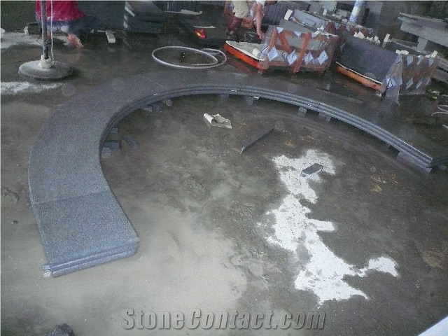 G654 Sesame Grey Granite Pool Coping Deck Pavers /China Impala Black Granite Siwmming Pool Coping