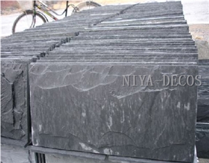 Own Factory-China Black Slate Split Face Mushroom Stone/ Wall Facades Panel for Building
