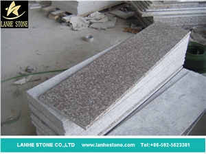 Cheapest G687 Polished Granite/Peach Red Polished Granite/China Pink Polished Granite Steps&Risers,China Pink Polished Granite Stairs Treads
