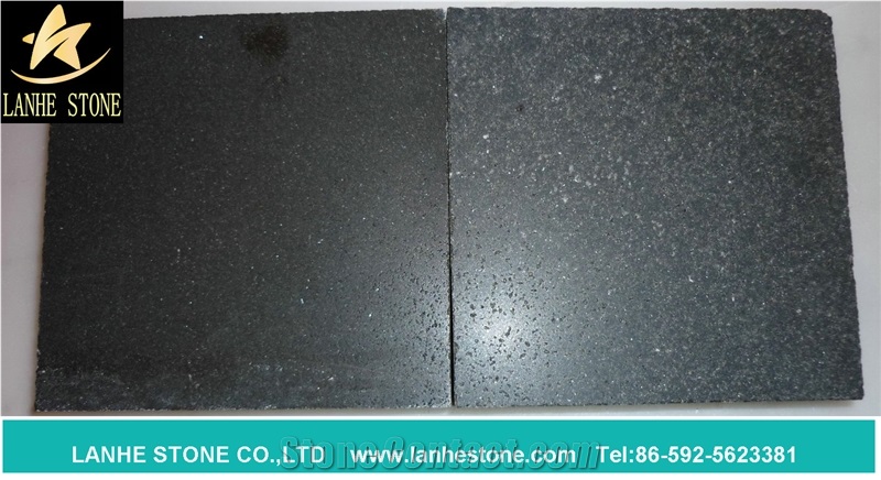 Chinese Polished Black Basalt Tiles & Slabs, Hainan Basalts Floor Tiles,Black Basalt Skirting Tiles Honed Finishing