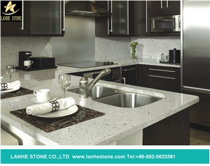 Crystal Beige Quartz Stone Bar Top,Silestone Kitchen Customized Countertop