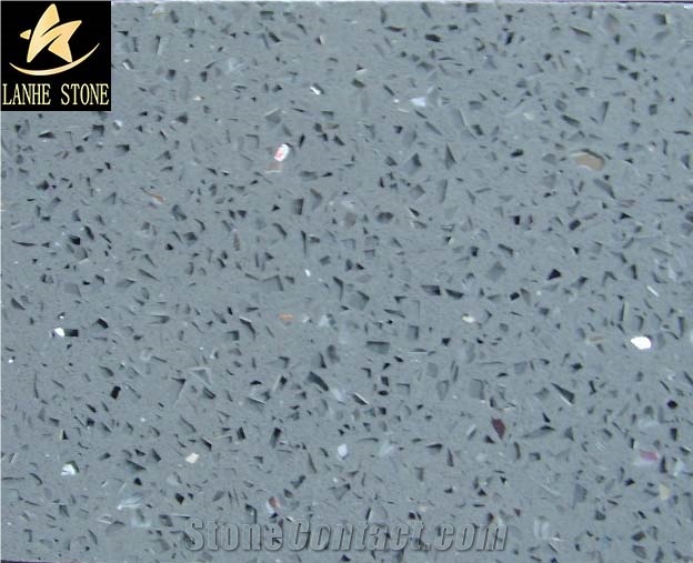 Grey Quartz Stone Slab, Engineered Stone Slab, Artificial Stone, Solid Surface, Silestone