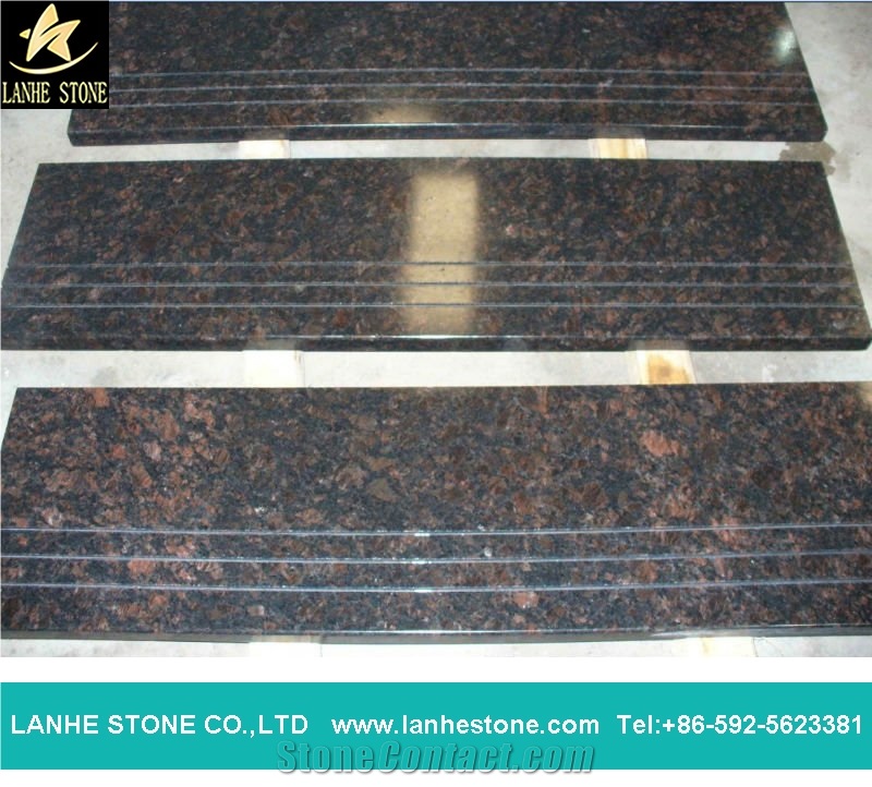 Tan Brown Granite Staris & Step, Brown Polished Granite Stairs Risers