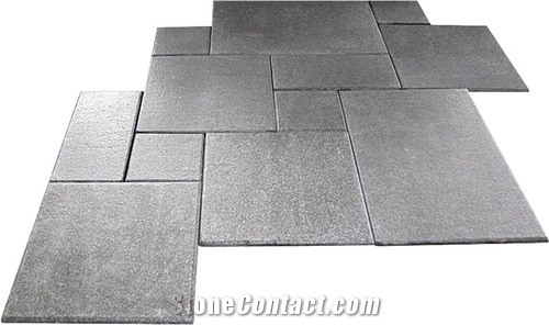 Fargo Black Basalt French Pattern, China Black Basalt Floor Covering Tiles, China Black Granite Tile & Slab