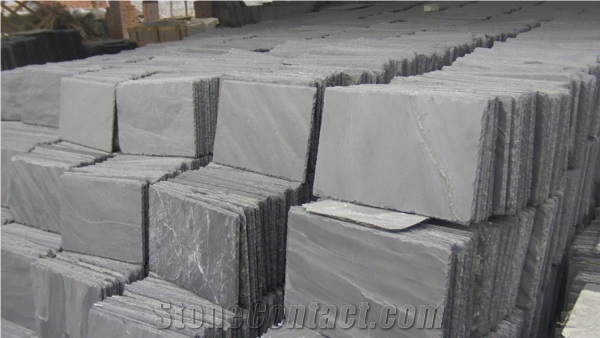 Fargo Black Slate Tiles and Slabs, Chinese Black Slate Slabs for Flooring Covering