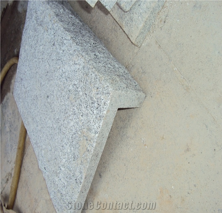 Fargo G603 Granite Mushroomed Wall Corner Stone, Chinese Light Grey Granite Mushroomed Wall Cladding Stone