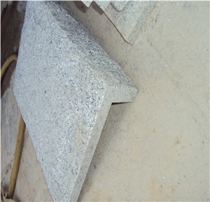 Fargo G603 Granite Mushroomed Wall Corner Stone, Chinese Light Grey Granite Mushroomed Wall Cladding Stone