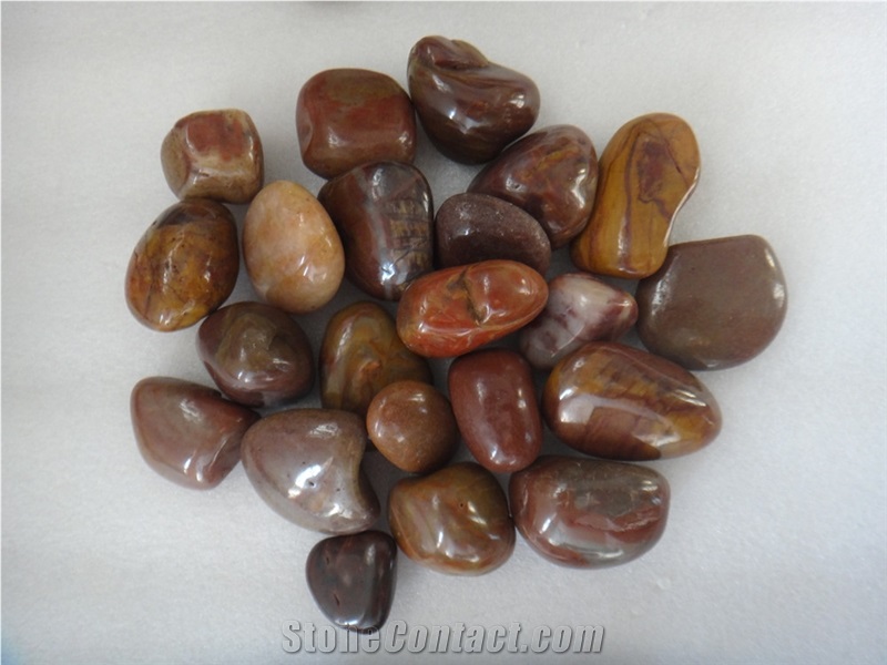 Fargo Red Pebble High Polished Red River Stone Best Polished Red Pebble a Grade Polished Red Pebble Stones for Walkway and Driveway