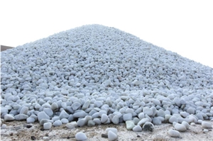 Fargo Snow White Pebbles, Chinese White Marble Pebbles, White Tumbled River Stone, White Grabels, White Aggregates