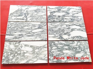 Panda White Marble ,Quarry Owner,Good Quality,Big Quantity,Marble Tiles & Slabs,Marble Wall Covering Tiles，Exclusive Colour