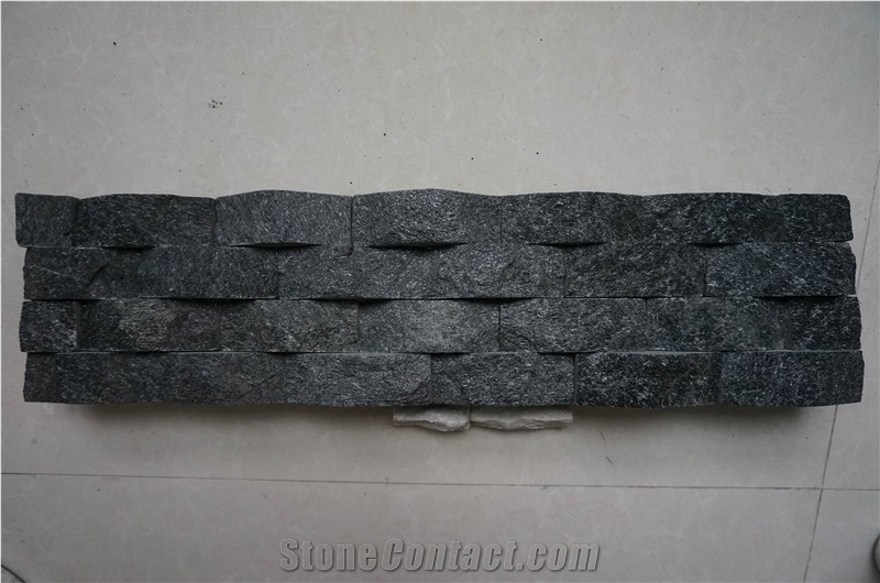 Black Cultured Stone, Dfx-M1308d Black Quartzite Culture Stone, Ledge