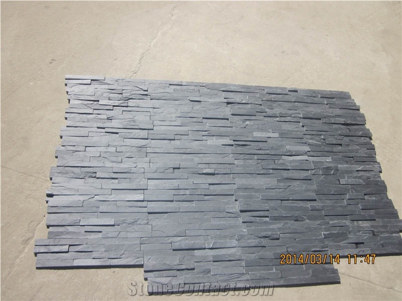 Black Cultured Stone, Dfx-P018 Black Slate Culture Stone, Ledge Stone