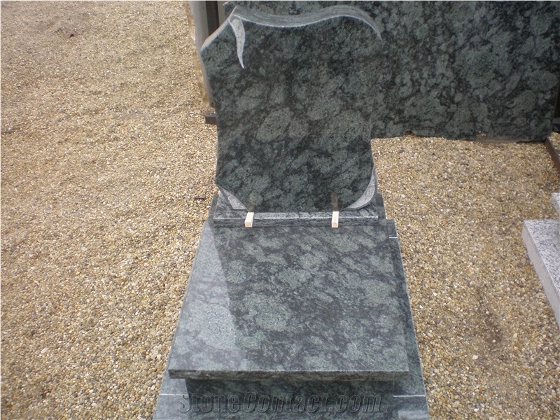 Hungary Tombstone & Monument China Green Granite Headstone