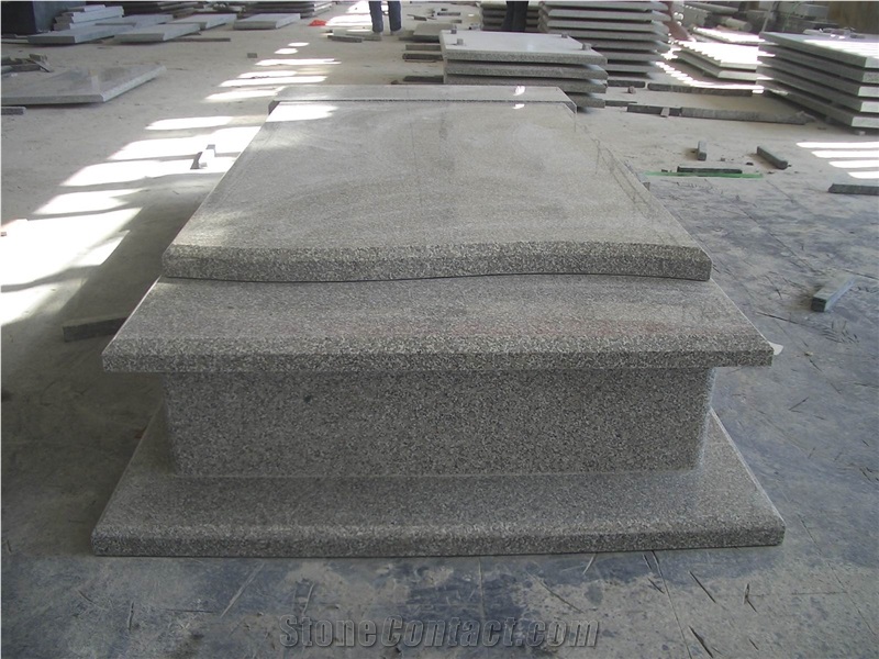 Pearl Grey Granite Tombstone & Monument