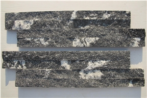 Snow Grey Cultured Stone, Dfx-P1018 Black Snow Grey Granite Culture Stone, Ledge