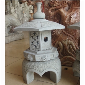 White Granite Stone Lamps, Lanterns, Stone Mailbox