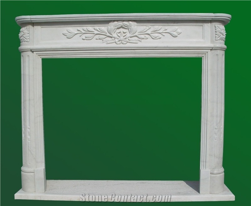 White Marble Fireplaces, Fireplace Mantel